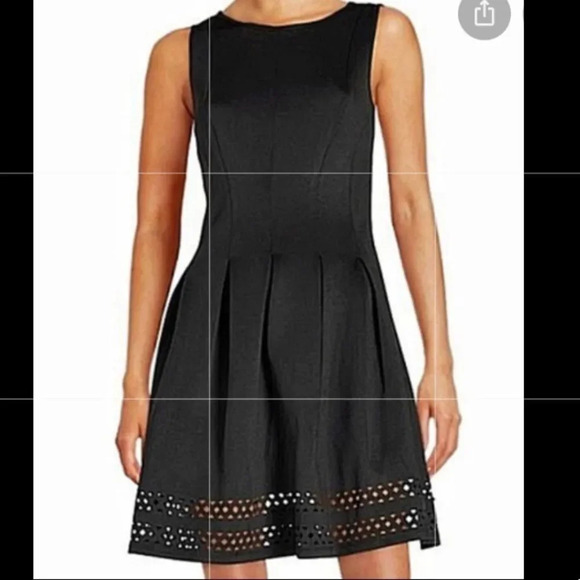 Catherine Malandrino black laser cut hem midi, 8 - Picture 1 of 7